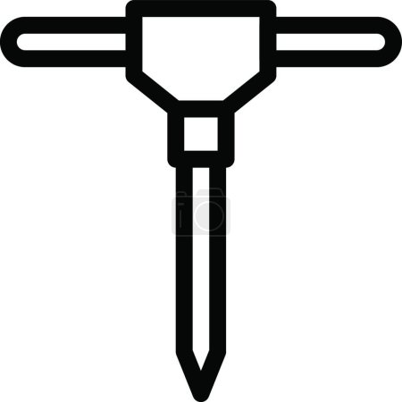 Ilustración de Icono de taladro, ilustración simple web - Imagen libre de derechos