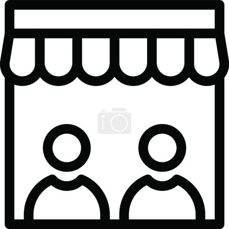 Ilustración de "usuarios tienda "icono ilustración vectorial - Imagen libre de derechos