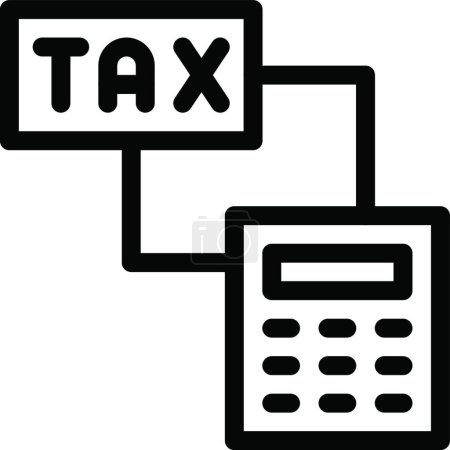 Ilustración de "cálculo de impuestos "icono ilustración vectorial - Imagen libre de derechos