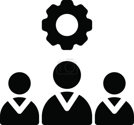 Illustration for Business team web icon vector illustration - Royalty Free Image