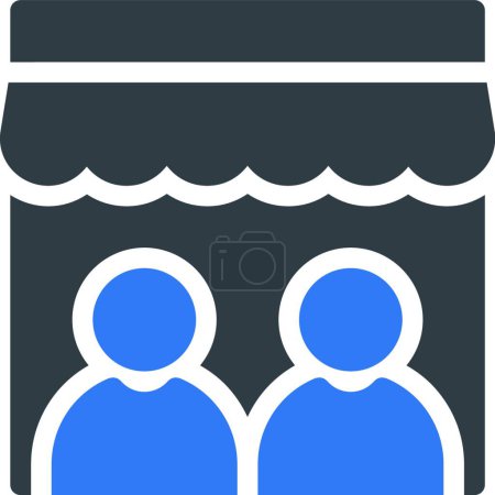 Illustration for Users store icon vector illustration - Royalty Free Image