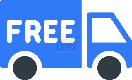 Ilustración de "entrega gratuita "ilustración del vector icono web - Imagen libre de derechos