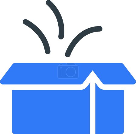 Ilustración de "caja de cartón icono vector ilustración - Imagen libre de derechos