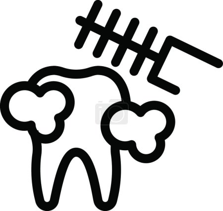 Téléchargez les illustrations : "outil dentaire "illustration vectorielle icône web - en licence libre de droit