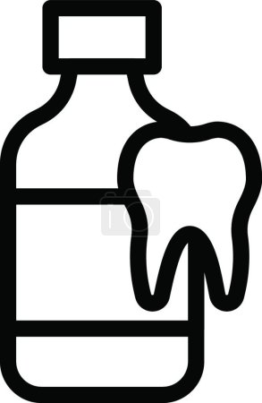 Téléchargez les illustrations : Dentisterie sirop dentaire icône web illustration vectorielle - en licence libre de droit