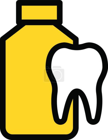 Téléchargez les illustrations : Illustration vectorielle d'icône Web de dentisterie - en licence libre de droit