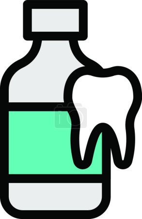 Illustration for Dental syrup dentistry  web icon vector illustration - Royalty Free Image