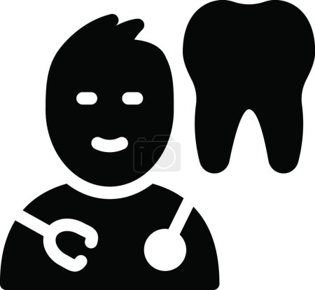 Téléchargez les illustrations : "dentiste "illustration vectorielle icône web dentisterie - en licence libre de droit