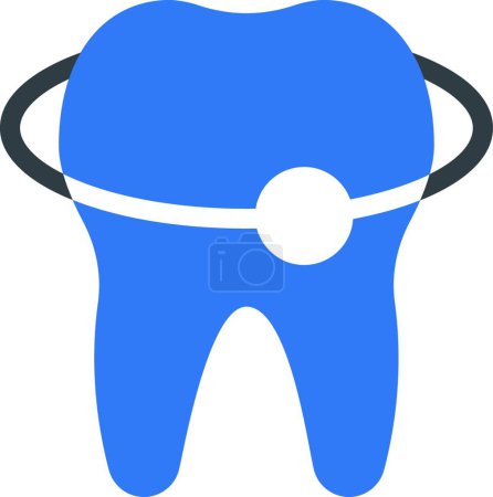 Téléchargez les illustrations : "cavité "illustration vectorielle icône web dentisterie - en licence libre de droit