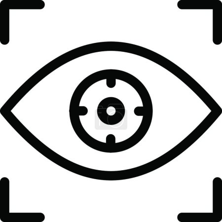 Téléchargez les illustrations : Bionic eye icon vector illustration - en licence libre de droit