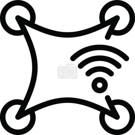 Illustration for Drone web icon vector illustration - Royalty Free Image