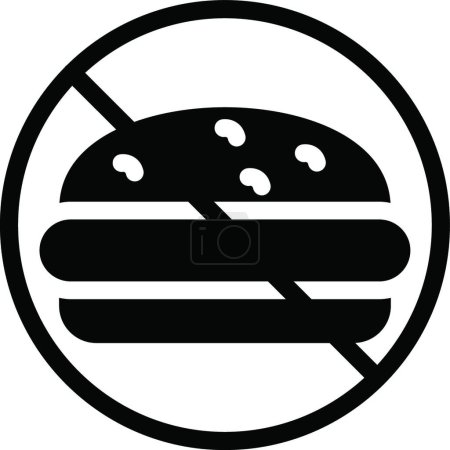 Illustration for No fast food icon vector illustration - Royalty Free Image