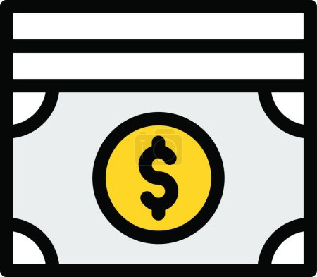 Illustration for "cash " web icon vector illustration - Royalty Free Image