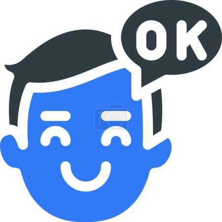 Illustration for "OK " icon, graphic vector illustration - Royalty Free Image