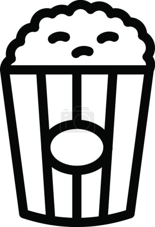 Illustration for Popcorn web icon vector illustration - Royalty Free Image