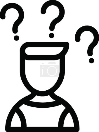 Illustration for "student confused" icon vector illustration - Royalty Free Image
