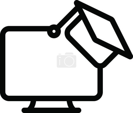 Illustration for "online study" icon vector illustration - Royalty Free Image