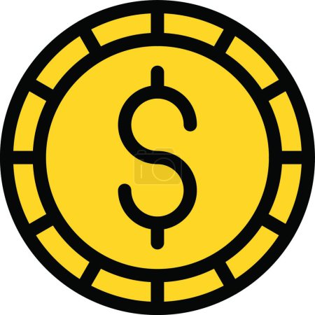Illustration for Dollar  web icon vector illustration - Royalty Free Image