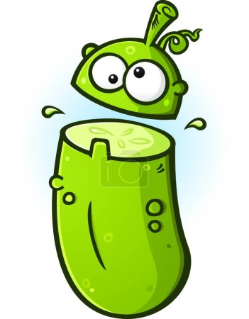 Illustration for Pickle Cartoon Mascot Flipping His Lid - Royalty Free Image
