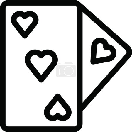Ilustración de "jugar a las cartas "ilustración vector icono web - Imagen libre de derechos