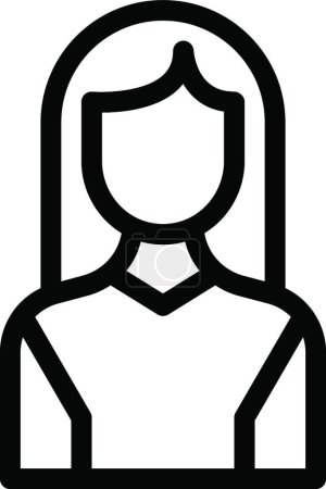 Ilustración de Mujer icono web vector ilustración - Imagen libre de derechos