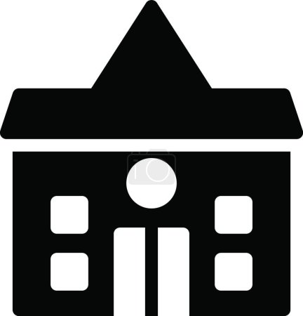 Illustration for College building icon, vector illustration - Royalty Free Image