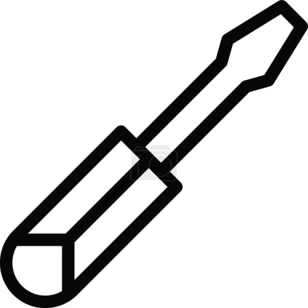 Ilustración de Icono del destornillador, ilustración simple web - Imagen libre de derechos