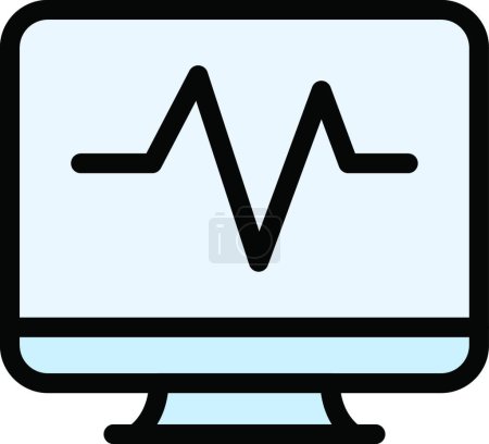 Illustration for Cardiogram icon vector illustration - Royalty Free Image