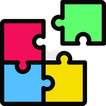 Illustration for Puzzles icon, web simple illustration - Royalty Free Image
