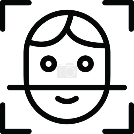 Ilustración de Icono de exploración facial ilustración vectorial - Imagen libre de derechos