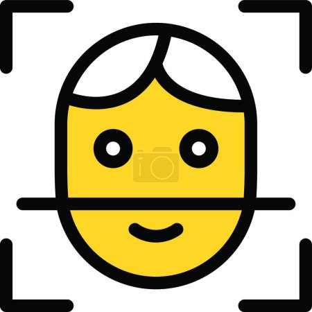 Illustration for Face  web icon vector illustration - Royalty Free Image