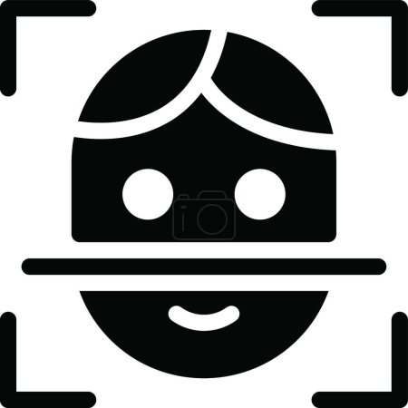 Illustration for Face web icon vector illustration - Royalty Free Image