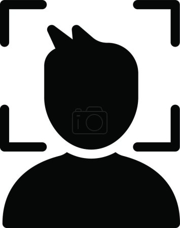 Illustration for Face web icon vector illustration - Royalty Free Image