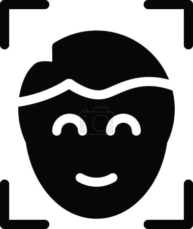 Ilustración de Icono de exploración facial ilustración vectorial - Imagen libre de derechos