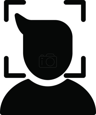 Ilustración de Icono de la cara, ilustración vectorial gráfica - Imagen libre de derechos