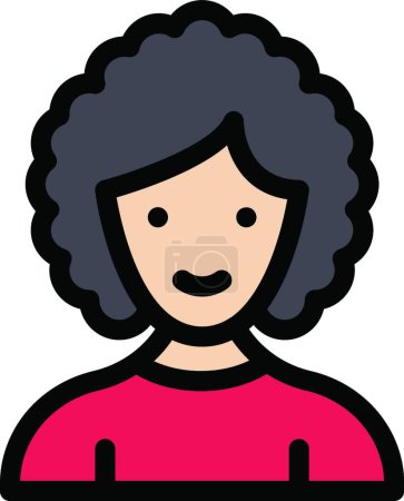 Ilustración de Icono de chica, ilustración vectorial - Imagen libre de derechos