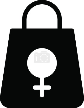 Ilustración de "paquete de comestibles hembra "ilustración vector icono web - Imagen libre de derechos