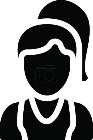 Illustration for Girl  web icon vector illustration - Royalty Free Image