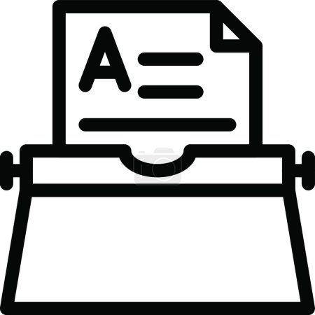 Illustration for Typewriter web icon vector illustration - Royalty Free Image