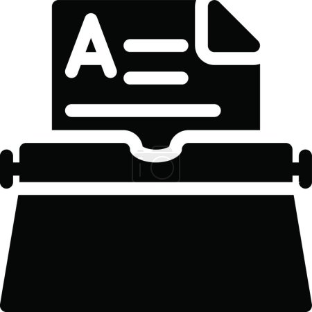 Téléchargez les illustrations : Typewriter web icon vector illustration - en licence libre de droit