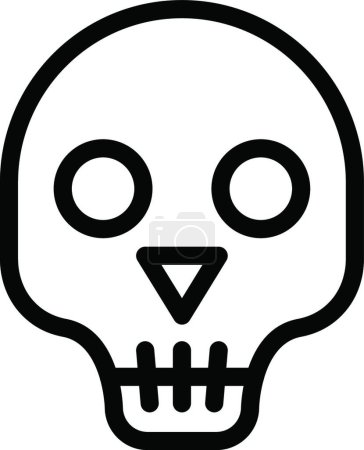 Ilustración de Cráneo de la muerte, ilustración simple vector - Imagen libre de derechos
