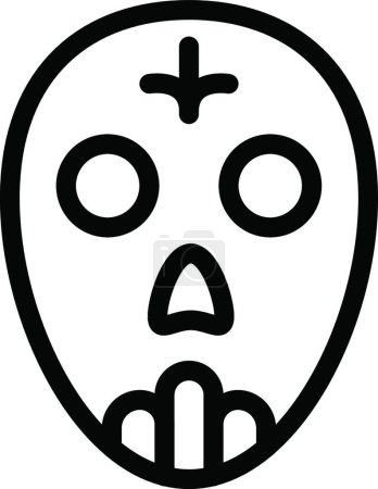 Ilustración de Cráneo icono web vector ilustración - Imagen libre de derechos