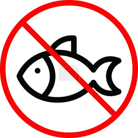 Téléchargez les illustrations : Arrêter icône de pêche, illustration vectorielle graphique - en licence libre de droit