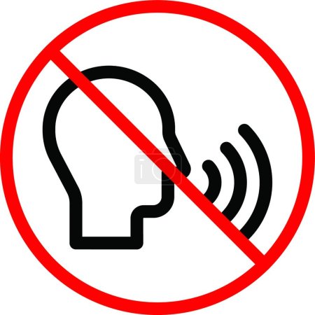 Illustration for Stop talking icon vector illustration - Royalty Free Image