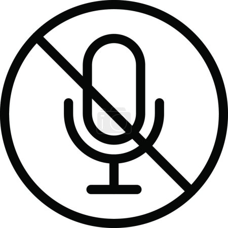 Ilustración de Signo mudo, ilustración de icono simple web - Imagen libre de derechos