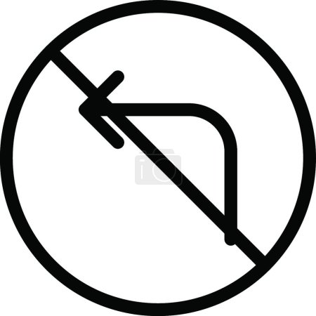 Ilustración de No turn web icono vector ilustración - Imagen libre de derechos