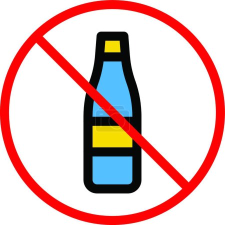 Téléchargez les illustrations : Drinks stop icon, vector illustration - en licence libre de droit