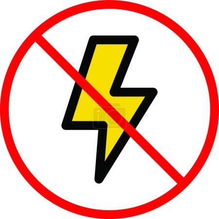 Ilustración de Stop flash, ilustración vectorial simple - Imagen libre de derechos