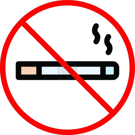 Ilustración de Fumar en bloque, ilustración vectorial simple - Imagen libre de derechos