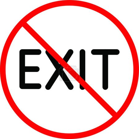 Illustration for No exit icon, vector illustration - Royalty Free Image